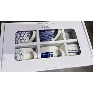 Royal Doulton Pacific Blue Set of 5 Mugs 14 oz. London 1815